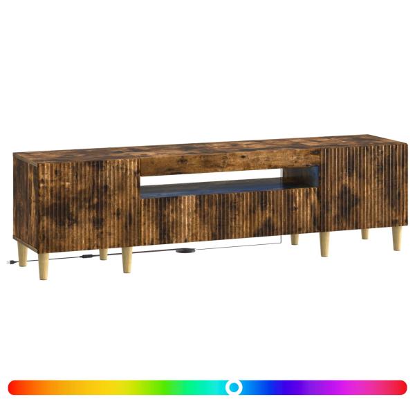 LED-TV-Schrank ARNHEM 153 x 35 x 43 cm Raucheiche Holzwerkstoff