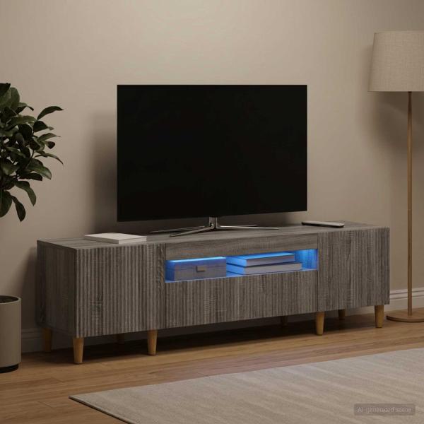 ARDEBO.de - LED-TV-Schrank ARNHEM 153 x 35 x 43 cm Sonoma-Grau