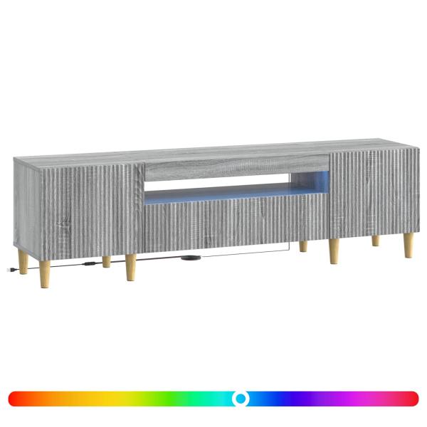 LED-TV-Schrank ARNHEM 153 x 35 x 43 cm Sonoma-Grau