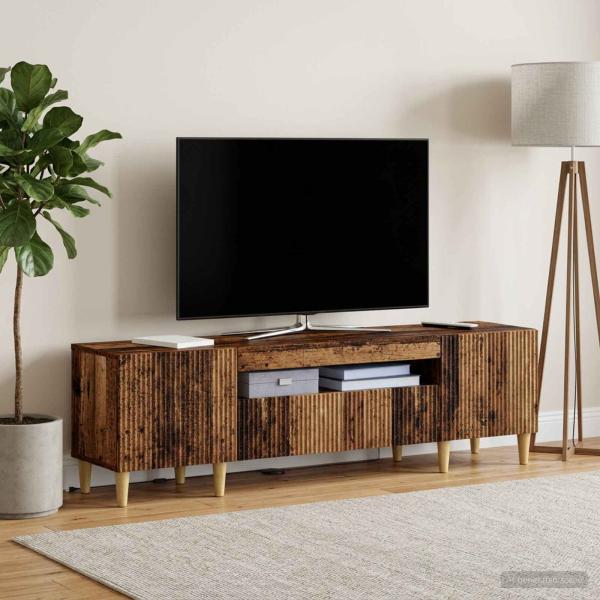 ARDEBO.de - LED-TV-Schrank ARNHEM 153 x 35 x 43 cm Altholz Holzwerkstoff