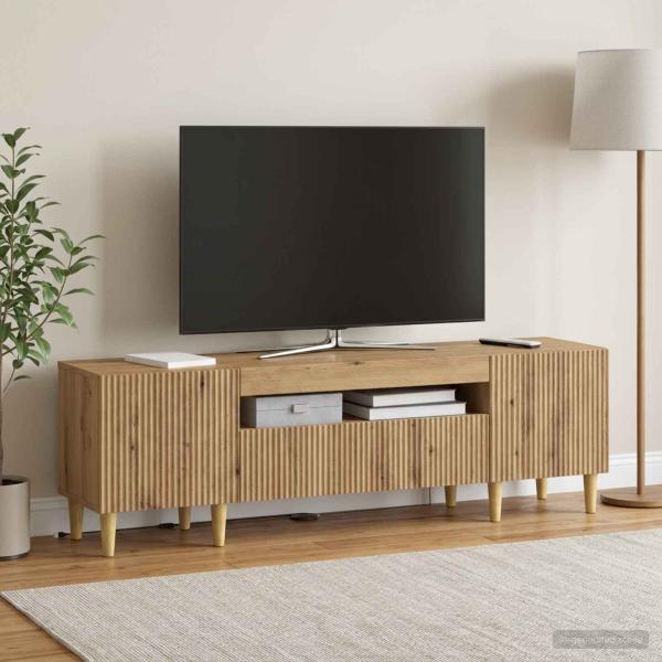 ARDEBO.de - LED-TV-Schrank ARNHEM 153 x 35 x 43 cm Artisan-Eiche