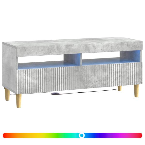 LED-TV-Schrank ARNHEM 100 x 35 x 43 cm Betongrau Holzwerkstoff