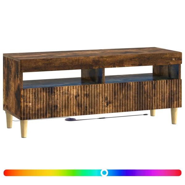 LED-TV-Schrank ARNHEM 100 x 35 x 43 cm Raucheiche Holzwerkstoff