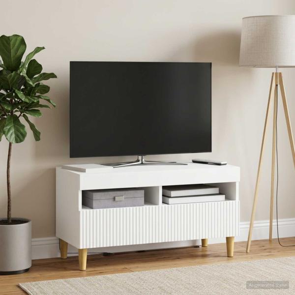 LED-TV-Schrank ARNHEM 81 x 35 x 43 cm Weiß Holzwerkstoff