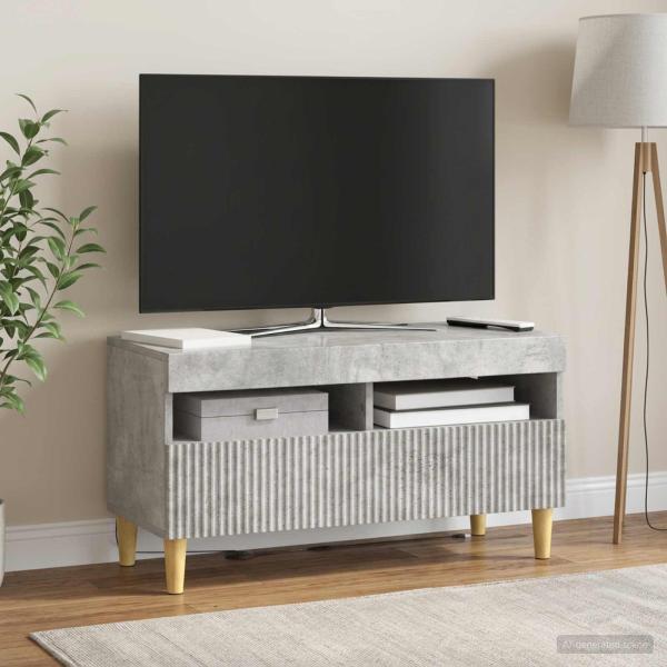 LED-TV-Schrank ARNHEM 81 x 35 x 43 cm Betongrau Holzwerkstoff