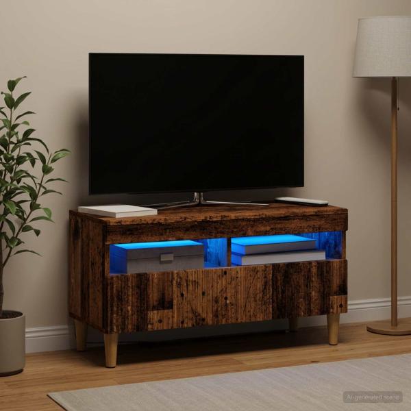ARDEBO.de - LED-TV-Schrank ARNHEM 81 x 35 x 43 cm Altholz Holzwerkstoff