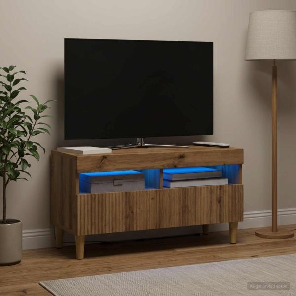 ARDEBO.de - LED-TV-Schrank ARNHEM 81 x 35 x 43 cm Artisan-Eiche