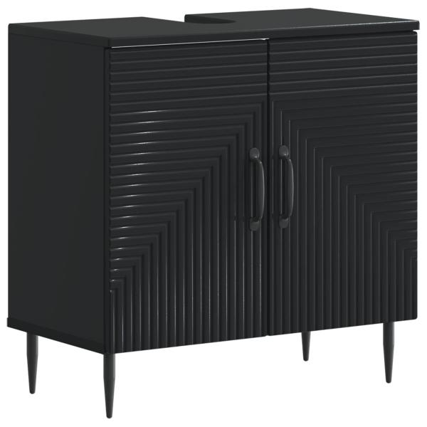 Waschbeckenschrank HAARLEM Schwarz 59,5 x 31,5 x 59 cm