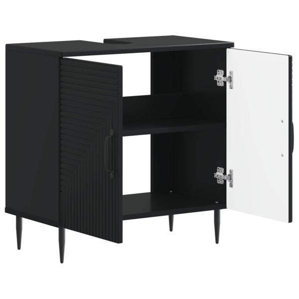 Waschbeckenschrank HAARLEM Schwarz 59,5 x 31,5 x 59 cm