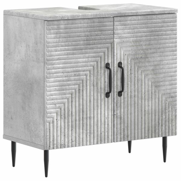 Waschbeckenschrank HAARLEM Betongrau 59,5 x 31,5 x 59 cm