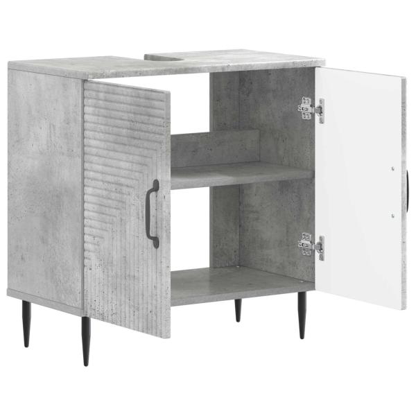 Waschbeckenschrank HAARLEM Betongrau 59,5 x 31,5 x 59 cm