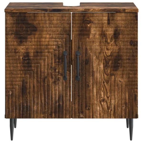Waschbeckenschrank HAARLEM Raucheiche 59,5 x 31,5 x 59 cm