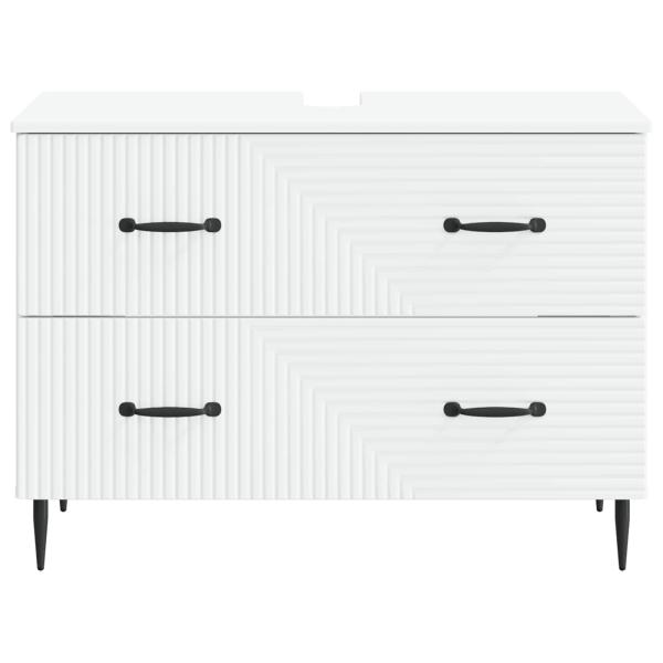 Waschbeckenschrank HAARLEM Weiß 82 x 41 x 58,5 cm Holzwerkstoff