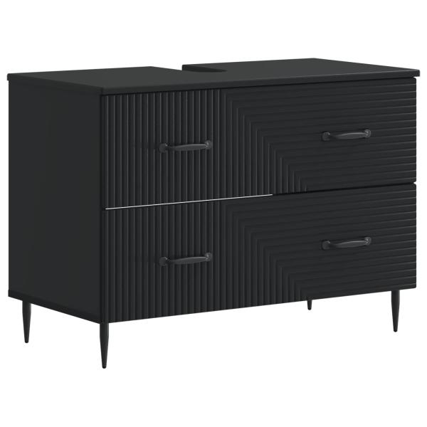 ARDEBO.de - Waschbeckenschrank HAARLEM Schwarz 82 x 41 x 58,5 cm