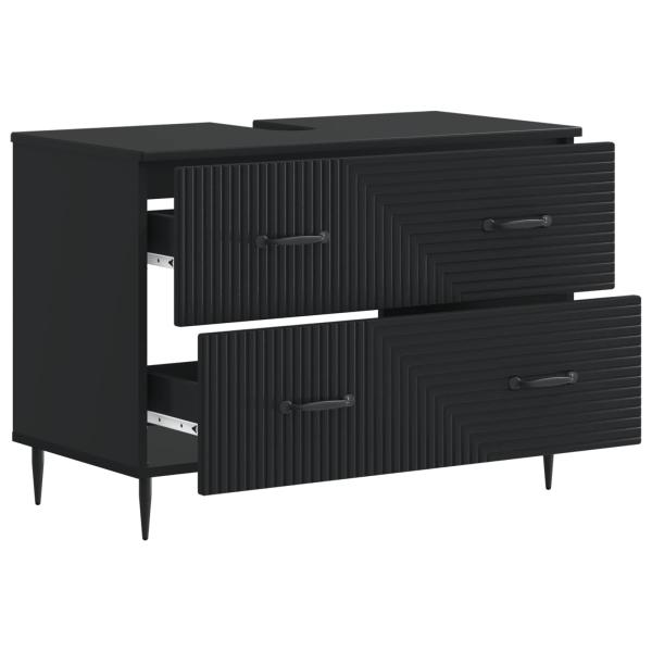 Waschbeckenschrank HAARLEM Schwarz 82 x 41 x 58,5 cm