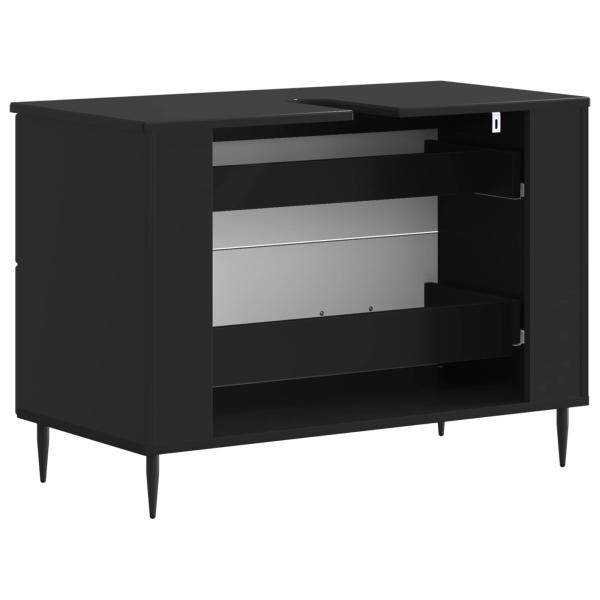Waschbeckenschrank HAARLEM Schwarz 82 x 41 x 58,5 cm