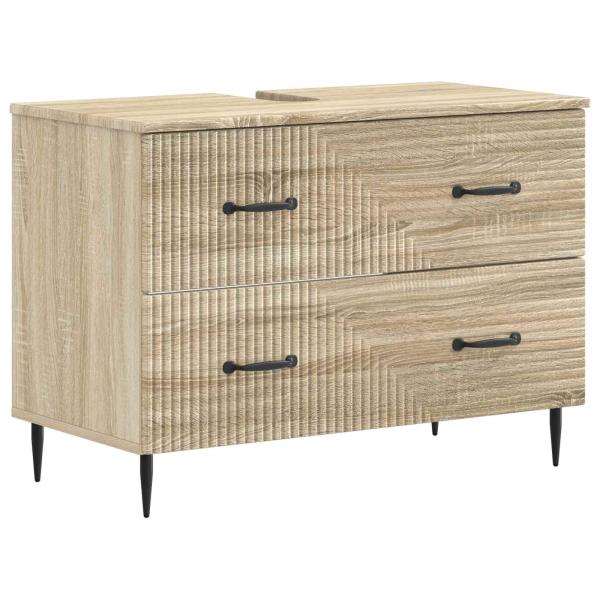 ARDEBO.de - Waschbeckenschrank HAARLEM Sonoma-Eiche 82 x 41 x 58,5 cm
