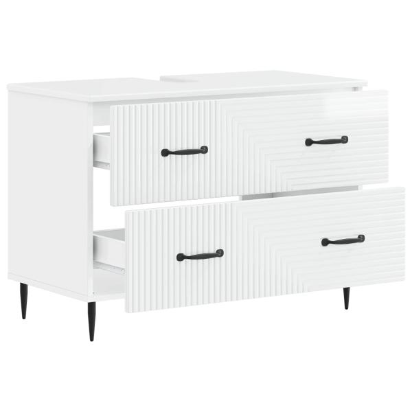 Waschbeckenschrank HAARLEM Hochglanz Weiß 82 x 41 x 58,5 cm