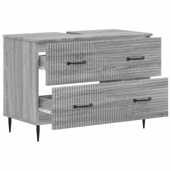 Waschbeckenschrank HAARLEM Sonoma-Grau 82 x 41 x 58,5 cm