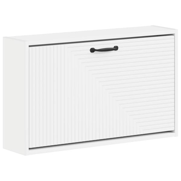 ARDEBO.de - Wandmontierter Schuhschrank HAARLEM 71 x 17 x 43 cm Weiß