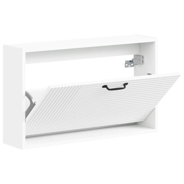 Wandmontierter Schuhschrank HAARLEM 71 x 17 x 43 cm Weiß