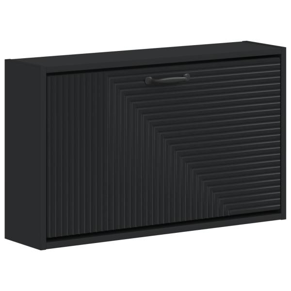 Wandmontierter Schuhschrank HAARLEM 71 x 17 x 43 cm Schwarz