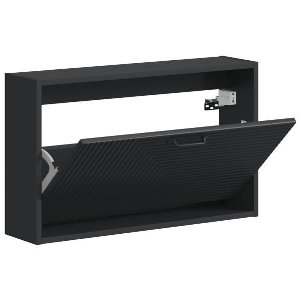 Wandmontierter Schuhschrank HAARLEM 71 x 17 x 43 cm Schwarz