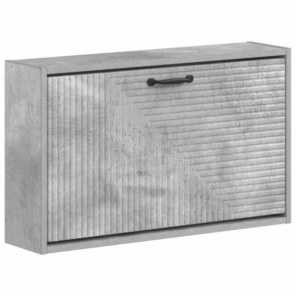 Wandmontierter Schuhschrank HAARLEM 71 x 17 x 43 cm Betongrau