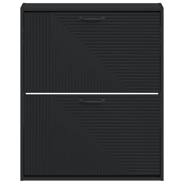 Wandmontierter Schuhschrank HAARLEM 71 x 17 x 86 cm Schwarz