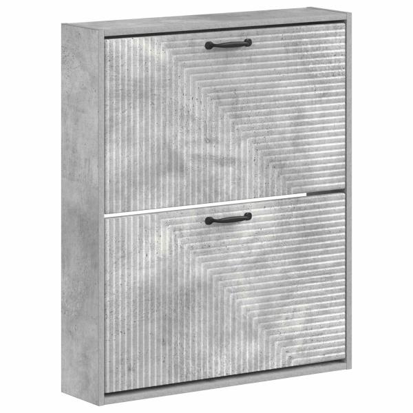 Wandmontierter Schuhschrank HAARLEM 71 x 17 x 86 cm Betongrau