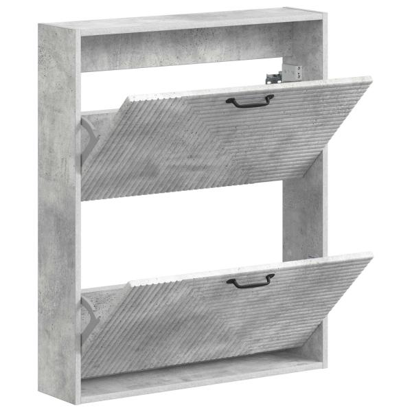 Wandmontierter Schuhschrank HAARLEM 71 x 17 x 86 cm Betongrau