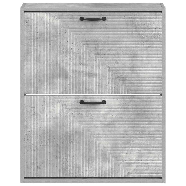 Wandmontierter Schuhschrank HAARLEM 71 x 17 x 86 cm Betongrau