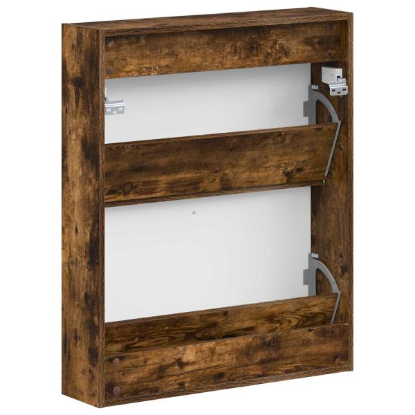 Wandmontierter Schuhschrank HAARLEM 71 x 17 x 86 cm Raucheiche