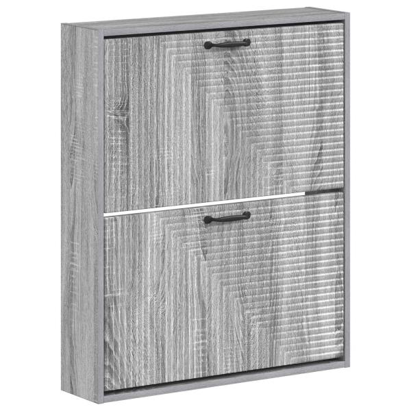 ARDEBO.de - Wandmontierter Schuhschrank HAARLEM 71 x 17 x 86 cm Sonoma-Grau