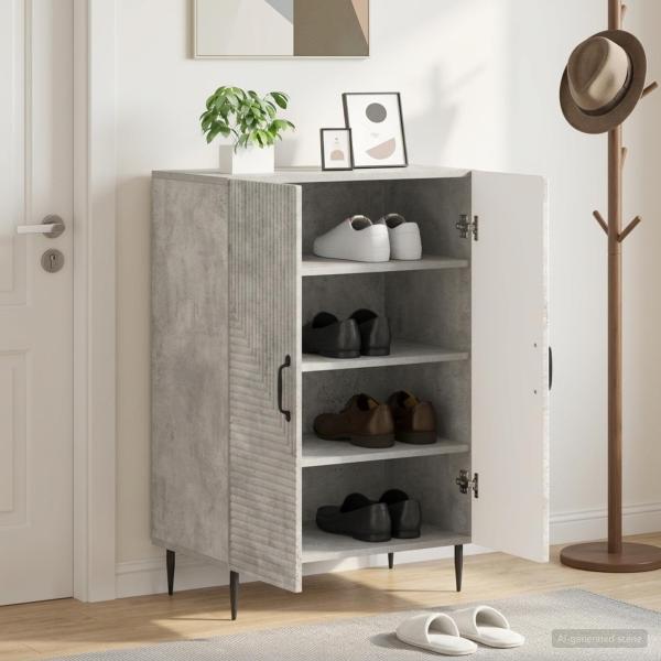 ARDEBO.de - Schuhschrank HAARLEM 59,5 x 39,5 x 89,5 cm Holzwerkstoff