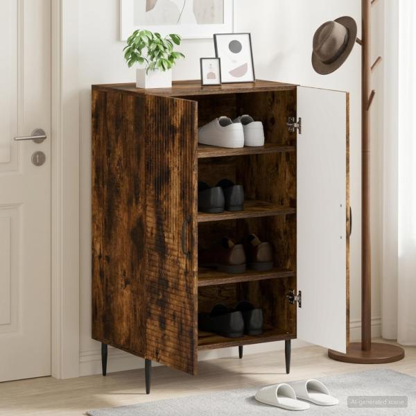 ARDEBO.de - Schuhschrank HAARLEM 59,5 x 39,5 x 89,5 cm Holzwerkstoff
