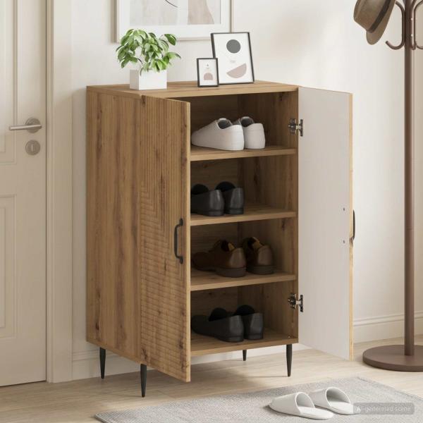 ARDEBO.de - Schuhschrank HAARLEM 59,5 x 39,5 x 89,5 cm Holzwerkstoff