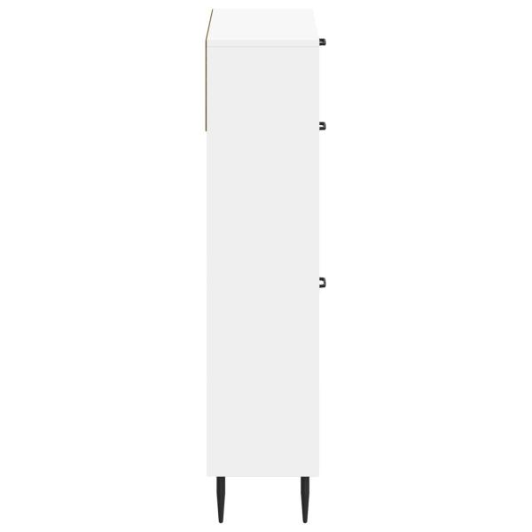 Schuhschrank HAARLEM 78 x 24 x 103 cm Holzwerkstoff Weiß
