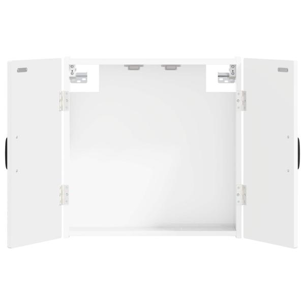 Dartboard Schrank HAARLEM Hochglanz Wei? 52,5 x 10,5 x 53,5 cm
