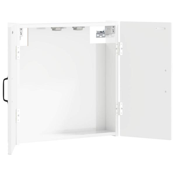 Dartboard Schrank HAARLEM Hochglanz Wei? 52,5 x 10,5 x 53,5 cm