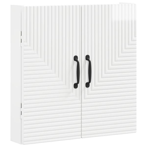 Dartboard Schrank HAARLEM Hochglanz Wei? 52,5 x 10,5 x 53,5 cm