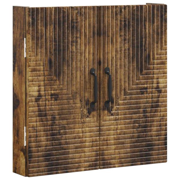 Dartboard Schrank HAARLEM Raucheiche 52,5 x 10,5 x 53,5 cm