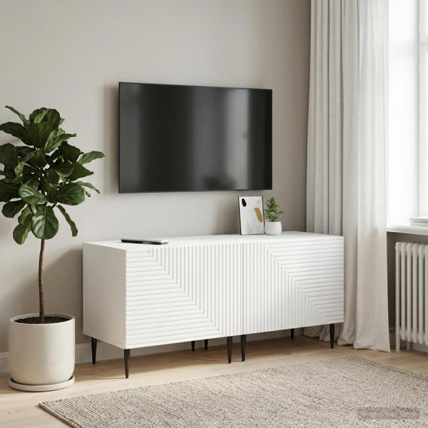 ARDEBO.de - TV-Schrank Weiß Holzwerkstoff