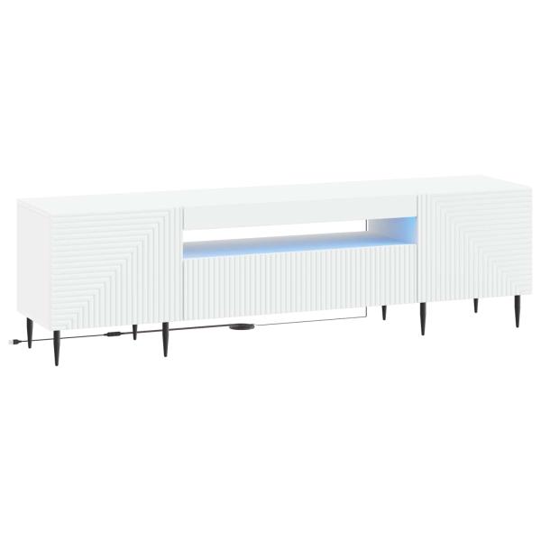LED-TV-Schrank HAARLEM 153 x 35 x 43 cm Weiß Holzwerkstoff