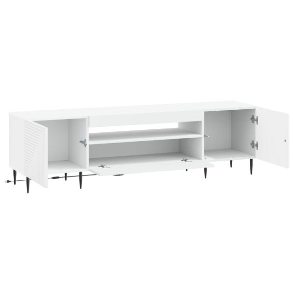 LED-TV-Schrank HAARLEM 153 x 35 x 43 cm Weiß Holzwerkstoff