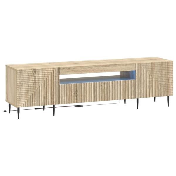 LED-TV-Schrank HAARLEM 153 x 35 x 43 cm Sonoma-Eiche