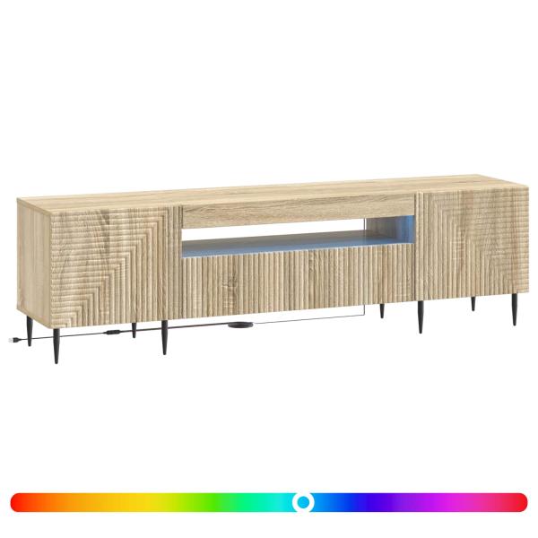 LED-TV-Schrank HAARLEM 153 x 35 x 43 cm Sonoma-Eiche