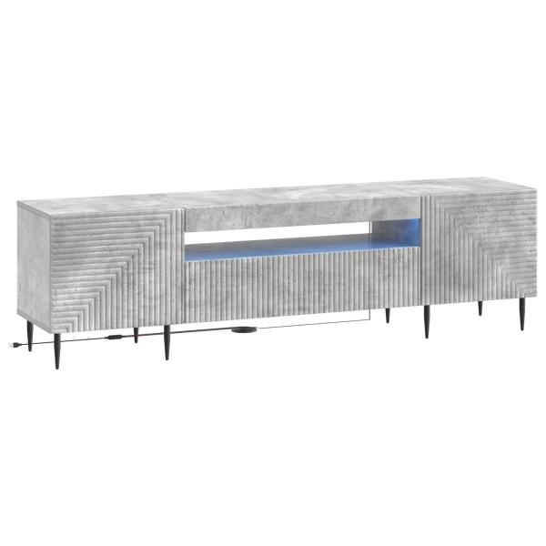 LED-TV-Schrank HAARLEM 153 x 35 x 43 cm Betongrau Holzwerkstoff