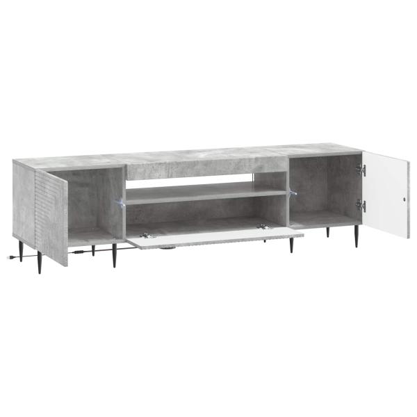LED-TV-Schrank HAARLEM 153 x 35 x 43 cm Betongrau Holzwerkstoff