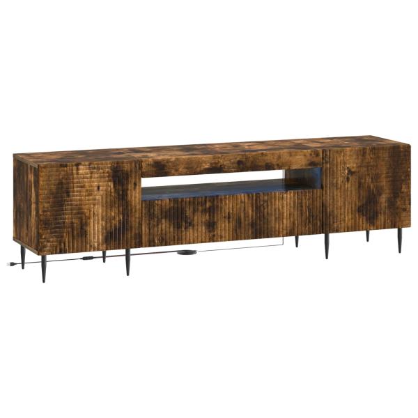 LED-TV-Schrank HAARLEM 153 x 35 x 43 cm Raucheiche